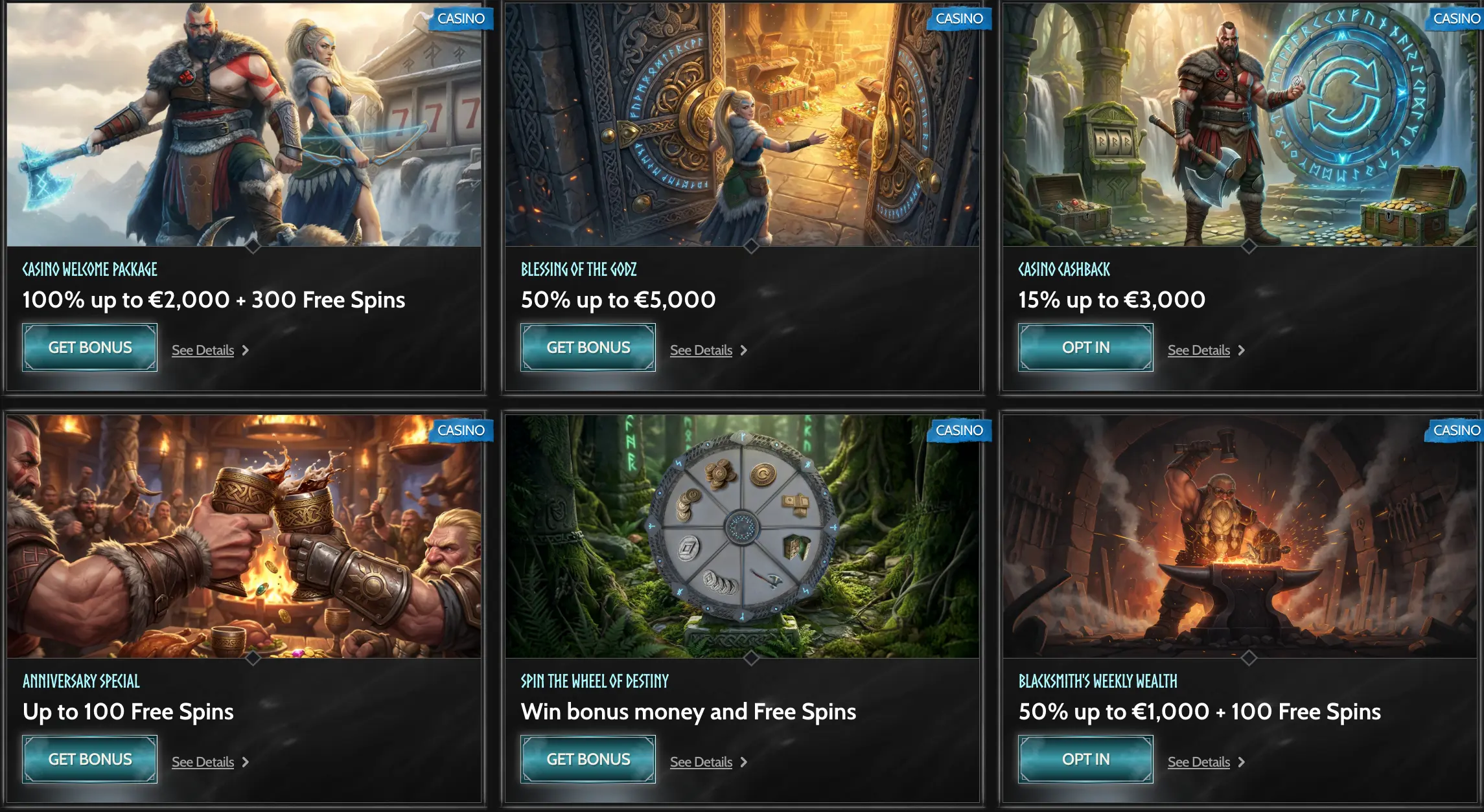 Godz Casino – uvítací bonus 100 % až do 50 000 Kč + 300 zatočení zdarma